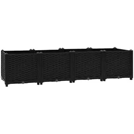 vidaXL Hochbeet 160 x 40 x 34,7 cm Schwarz