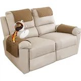 Zyronn Sesselschoner Für Relaxsessel Mit Armlehnen, Sesselbezug Mit Taschen, Wasserdicht & rutschfest Möbelschutz für Sofa, Stuhl