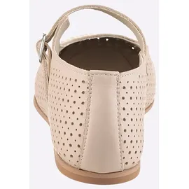 Heine Ballerina HEINE, Damen, Gr. 35, taupe, Glattleder, Leder, Rindsleder, Schuhe Ballerina