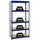 Proregal Schwerlastregal Metall 180x90x45 cm blau
