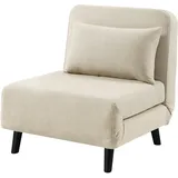 Atlantic Home Collection Sessel Robby Strukturbezug 190 x 75 x 75 cm Beige mit Schlaffunktion
