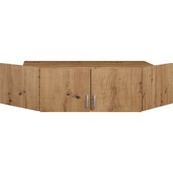 Schrankaufsatz RAUCH "Bremen", braun (eiche artisan), H:39cm T:117cm, Möbelaufsätze
