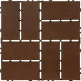 Jiubiaz 55 Stück Klick-terrassenfliesen Aus Kunststoff – 30x30 Cm, Selbstentwässernd, Rutschfest & Wetterfest Für Balkon, Garten Braun 5 M2