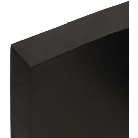 vidaXL Waschtischplatte Dunkelbraun 120x60x(2-6)cm Massivholz