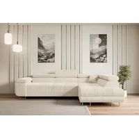 Altdecor Ecksofa mit Schlaffunktion und Bettkasten GUSA-L - 272x202x107