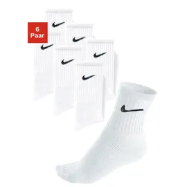 Nike Everyday Cushioned Crew-Trainingssocken 6er Pack White/Black 34-38