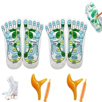 KyneLit Reflexzonen-Socken mit Massagewerkzeug, Reflexzonen-Fußmassagegerät für Damen und Herren, lindert müde nach langem Stehen, Fitnesstraining (Damen, B-2 Paar)
