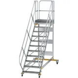 MUNK Aluminium-Plattformtreppe fahrbar 45° 11 Stufen (300791)