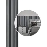 Hengda - Akustikpaneel Wandpaneel Moderne Wandpaneele aus Holzfunier und Filz mdf Wandverkleidung 1x 120x60x2.1cm Grau