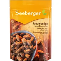 Seeberger Rauchmandeln geröstet & gesalzen 5er Pack: Geröstete Mandeln mit salziger Note und intensivem Raucharoma - im praktischen Zip-Beutel, vegan (5 x 150 g)