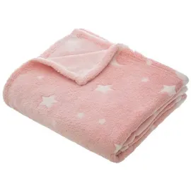 Atmosphera Créateur d'intérieur Atmosphera Plaid 125 x 150 cm Rosa