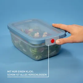 Emsa Frischhaltedose rechteckig blau 15,95 cm x 21,73 cm x 9,44 cm 1,5 l