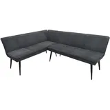 Hti-Living Eckbank 154 x 195 cm Anthrazit Mesilla kurzer Schenkel links