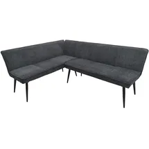 Hti-Living Eckbank 154 x 195 cm Anthrazit Mesilla kurzer Schenkel links