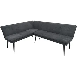 Hti-Living Eckbank 154 x 195 cm Anthrazit Mesilla kurzer Schenkel links