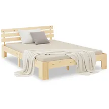Homestyle4u Holzbett 120 x 200 cm H2 Braun
