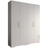 abiks möbel Drehtürenschrank INOVA 200 x 236,7 x 47 cm Weiß/Gold
