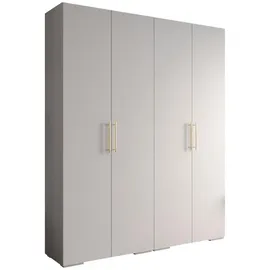 abiks möbel Drehtürenschrank INOVA 200 x 236,7 x 47 cm Weiß/Gold