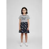 blue seven Jerseykleid BLUE SEVEN, Mädchen, Kleid kurzarm mit Motiv und mit Blumen bedruckter Rock