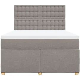 vidaXL Boxspringbett 160 x 200 cm Taupe