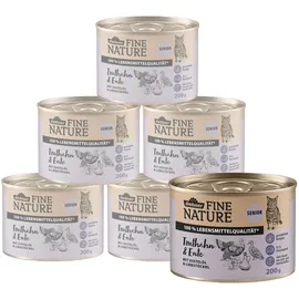 Dehner Fine Nature Nassfutter Senior Truthahn Ente 6 x 200 g