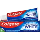 Colgate Zahnpasta Sensation White 12x75 ml – zahnschmelzschonende Entfernung von Oberflächenverfärbungen –Zahnaufhellung für anhaltend weiße Zähne