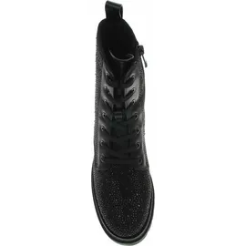 Marco Tozzi Damen Stiefeletten zum Schnüren mit Reißverschluss Glitzerdetails, Schwarz (Black Glitter), 40 EU