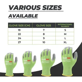 mustbau Arbeitshandschuhe 3 Pack,Gartenhandschuhe Montagehandschuhe, Wiederverwendbar, Größe:XL