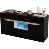 modfu Sideboard 140 x 70 x 40 cm Schwarz
