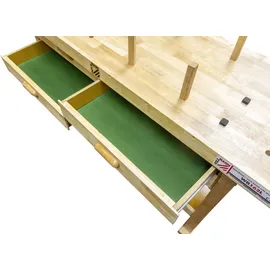 Holzmann Maschinen Hobelbank Massivholz 162,5 x 86 x 51 cm rot 4 Schubladen