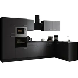 Respekta Winkelküche L-Form 340 x 172 cm Grau