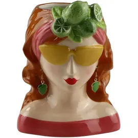 AM Design Dekovase Verspielte Vase aus Dolomit, mit fruchtigem Design rot