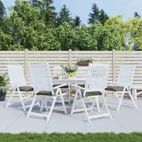 VidaXL Stuhlkissen 6 Stk. Taupe 50x50x7 cm Oxford-Gewebe