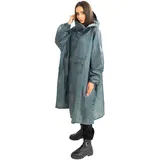 Jubi® Regenponcho Damen aus 100% Recycled Polyester - Grün- Nachhaltig, Leicht & Wasserdicht - Einheitsgröße