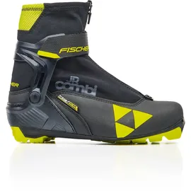 Fischer JR Combi Kinder Langlaufschuhe Schwarz/Gelb 37