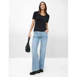 Brax Kurzarmshirt "Style CORA", Damen, Gr. 44, schwarz, 47% Baumwolle, 47% Modal, 6% Elasthan, Rundhals, Shirts