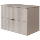 3e 3xe living.com 3XE Living Badezimmerschrank,, Kaschmir, Schwarz, Kunststoff, 2 Schubladen, 80x57x46 cm, Badezimmer, Badezimmerschränke, Waschbeckenunterschränke