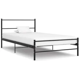 vidaXL Bettgestell 100 x 200 cm Schwarz
