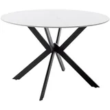 MCA Furniture Esstisch Ubate Vierfußtisch«, (1 St.), Keramik, Metall, weiß | rund | Ø 120 cm - Weiß