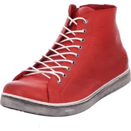 Andrea Conti Damen High Top Sneaker Schnürer Leder dynamisch 0341500, Rot Chili 583,36 EU