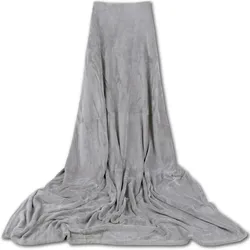 Bestgoodies Mikrofaser Decke hellgrau - silbergrau 130x170 cm