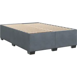 vidaXL Boxspringbett 140 x 200 cm Dunkelgrau