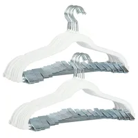 Svita 20er Set Kleiderbügel Hosenbügel mit Clips und Samt-Bezug