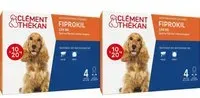 Clement Thekan Anti-Puces Anti-Tiques Chien 10-20kg 4 Pipettes Pipette(S) Unidose(S) 2x4 pc(s)