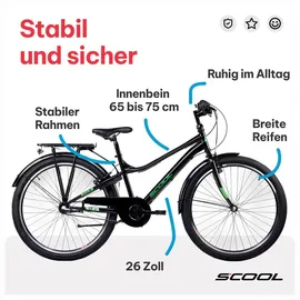 coolmobility gmbh S'COOL troX 26 Zoll schwarz/grün