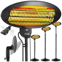 Tectake tectake® Infrarotheizstrahler Solaris Monolith 2000W höhenverstellbar - 213 cm