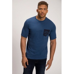 JP1880 T-Shirt T-Shirt Halbarm Vintage Look blau 7XL