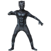 MYYLY Boy Black Panther Body Cosplay Superheld Kostüme Kinder Avenger Overall Mädchen Lycra Spandex Film Fans Bekleidung Strumpfhosen Unisex Erwachsene Trikot,Black-Kids XXL(145~155CM)