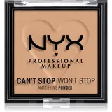 NYX Professional Makeup Can't Stop Won't Stop Mattifying Powder mattierendes Puder Farbton 06 Tan 6 g