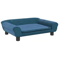 Kindersofa Blau 70x45x26 cm Samt - Blau